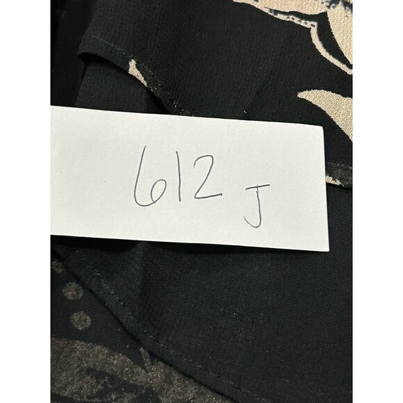 Chicos Design Floral Dot Midi Skirt Black Beige Sz M Rayon Boho Whimsigoth - Picture 9 of 11